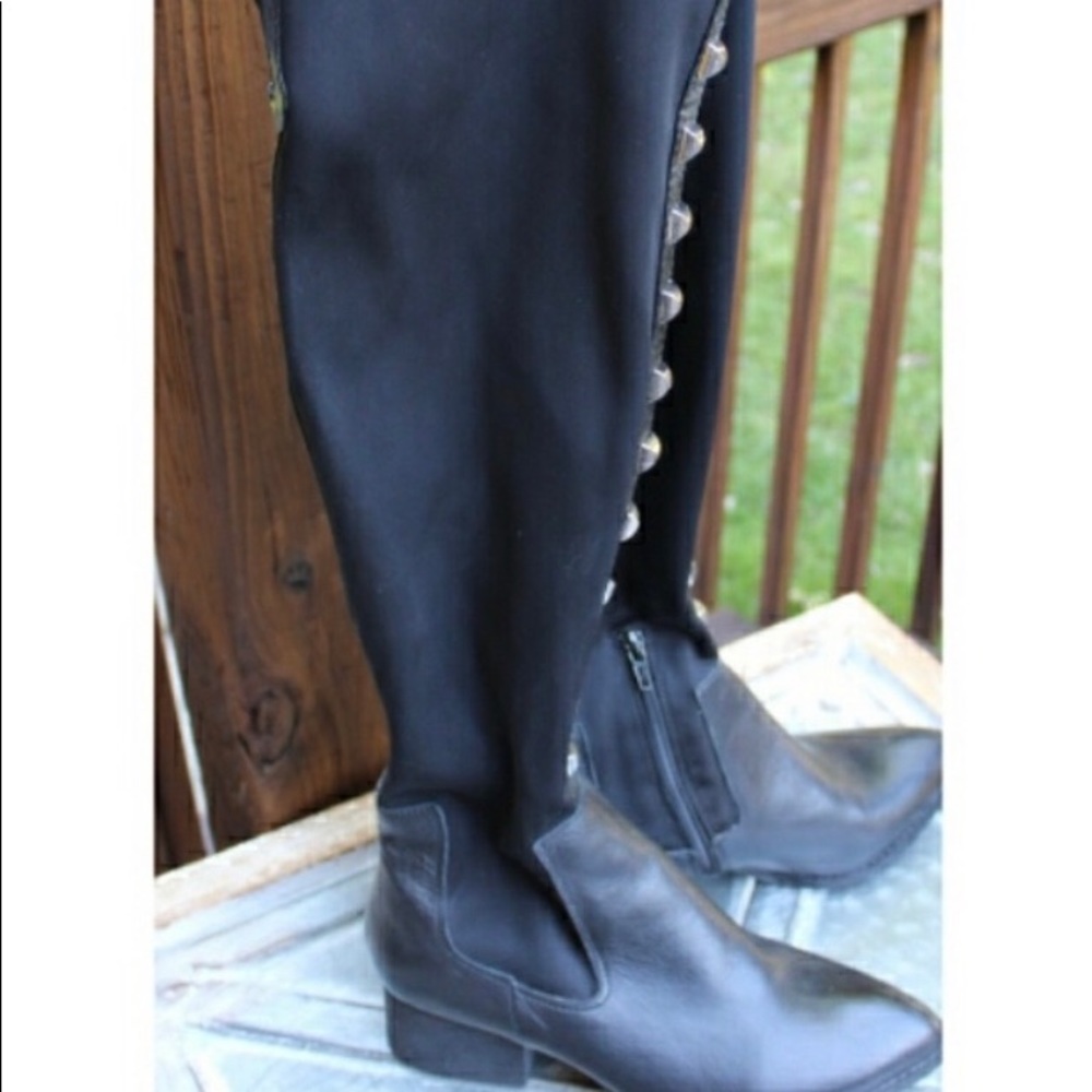 Studded black boots by Two Lips